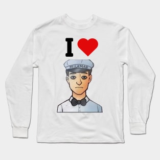 I heart milkman funny tiktok trend design sticker Long Sleeve T-Shirt